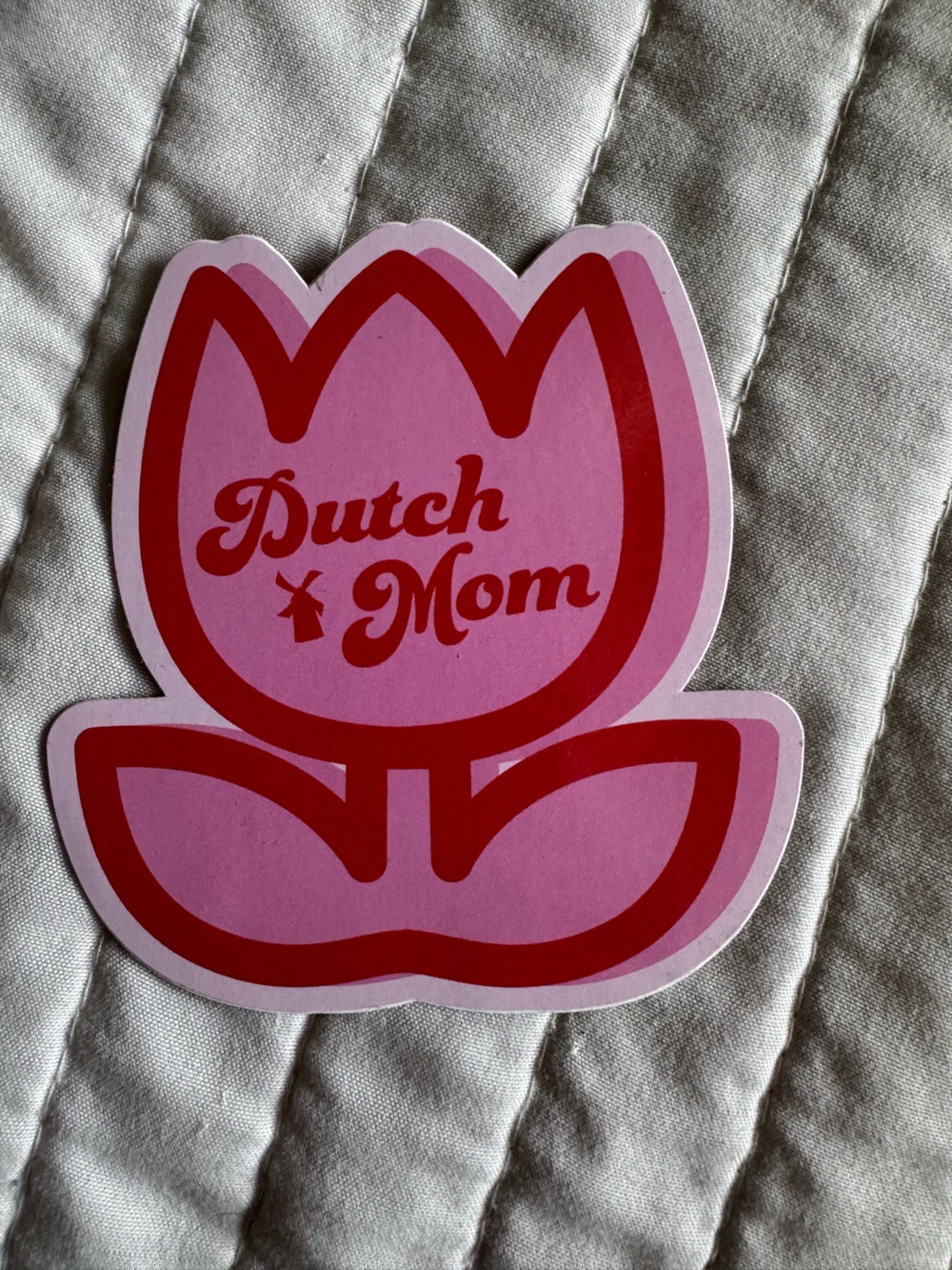 Dutch Bros Pink and Red Tulip Sticker